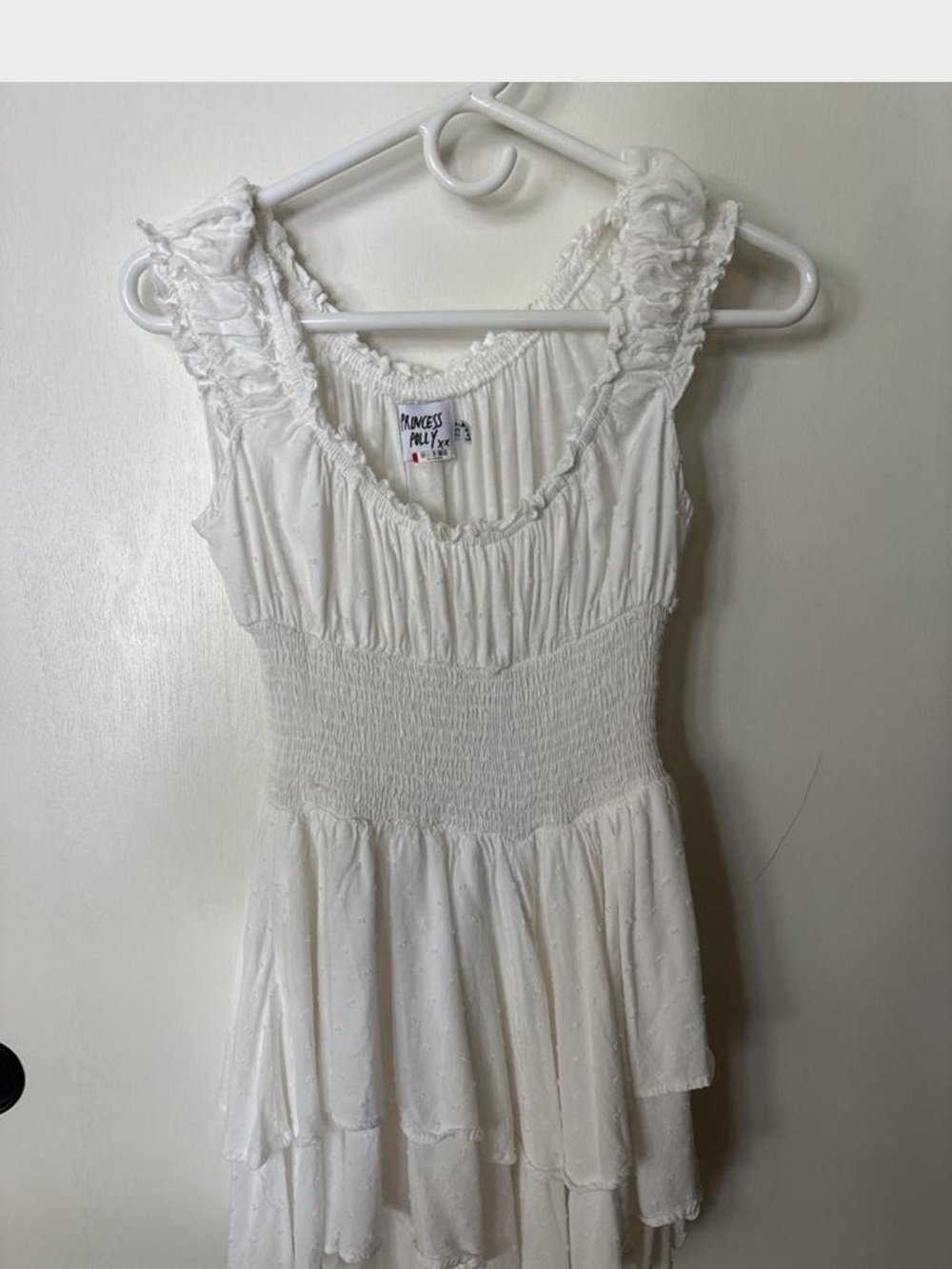 Princess Polly White Ruffled Strap Sundress